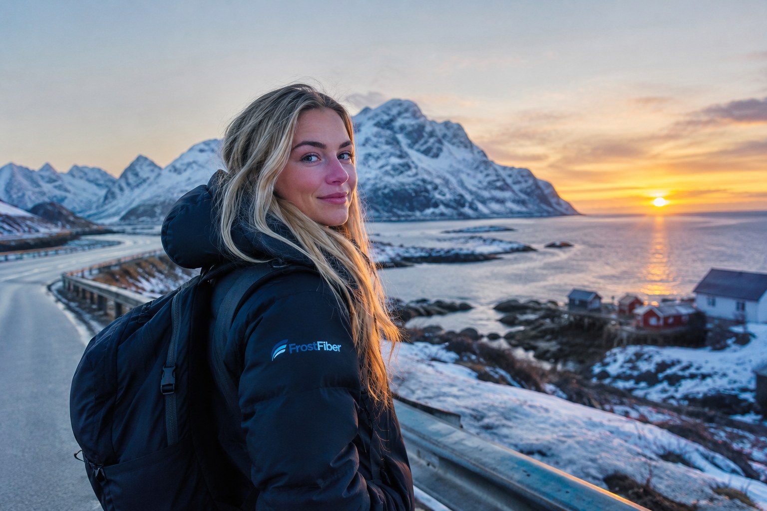 Frostfiber-selger på vei ut til kunder langs kysten i Nord-Norge